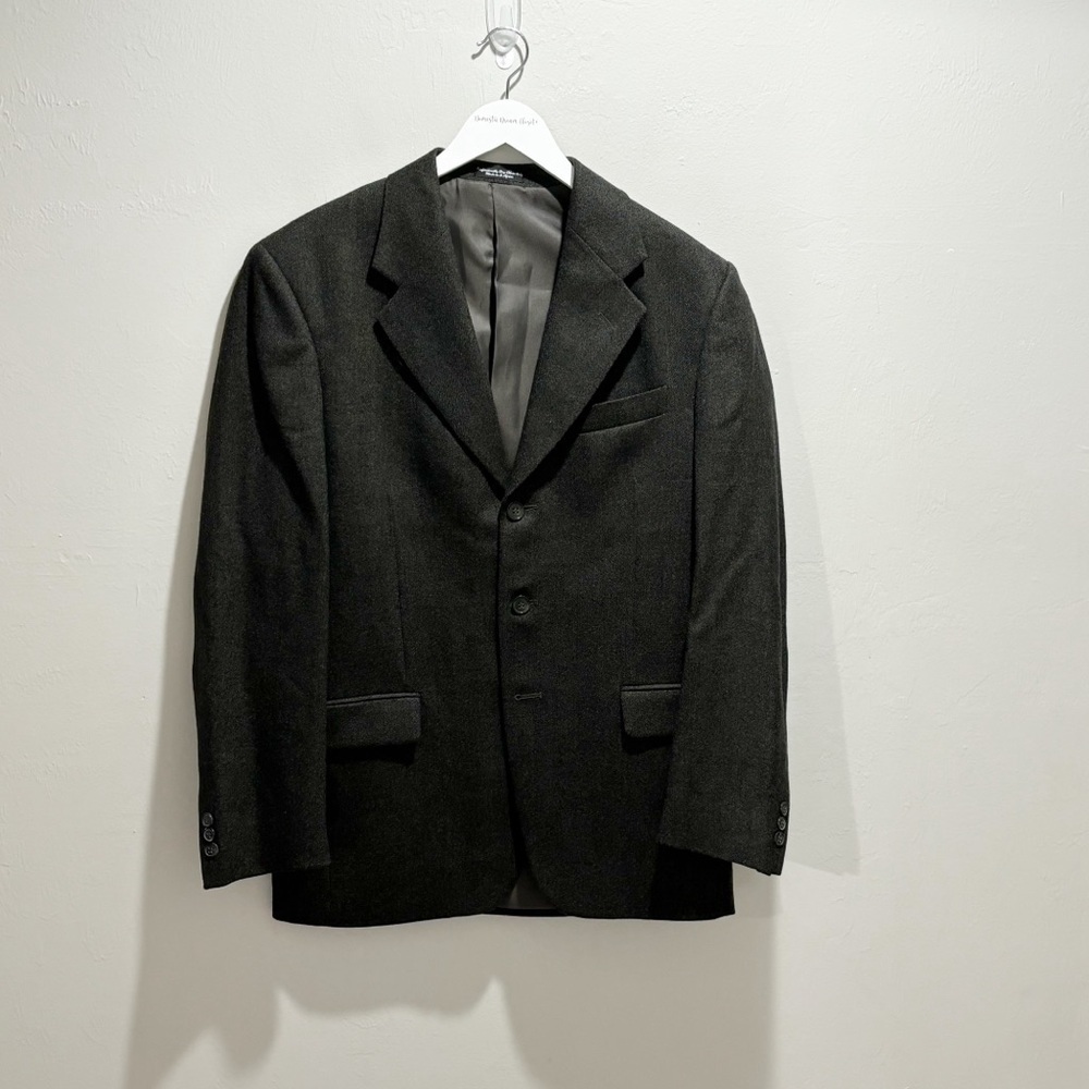 Vintage BARRINGTON Men’s Gray Wool Cashmere Three Button Sport Coat Size 38R